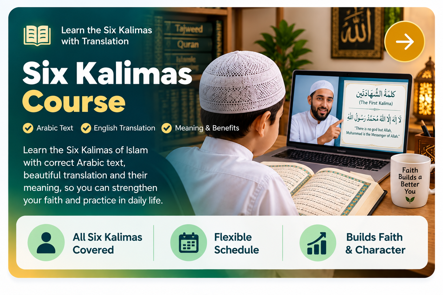 Six Kalimas course with Translation